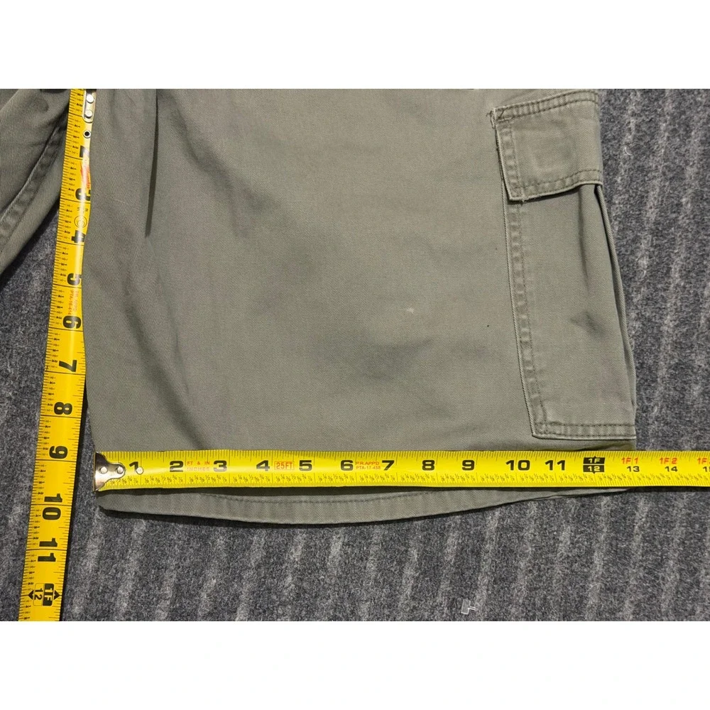 Levis SilverTab Mens Cargo Shorts 36 Olive Green Cotton Loose Fit Vintage 90s